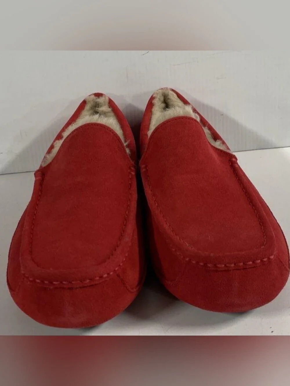 UGG Men's Ascot Moccasin Suede 'Samba Red' Slip Ons Size 11 NWOT
